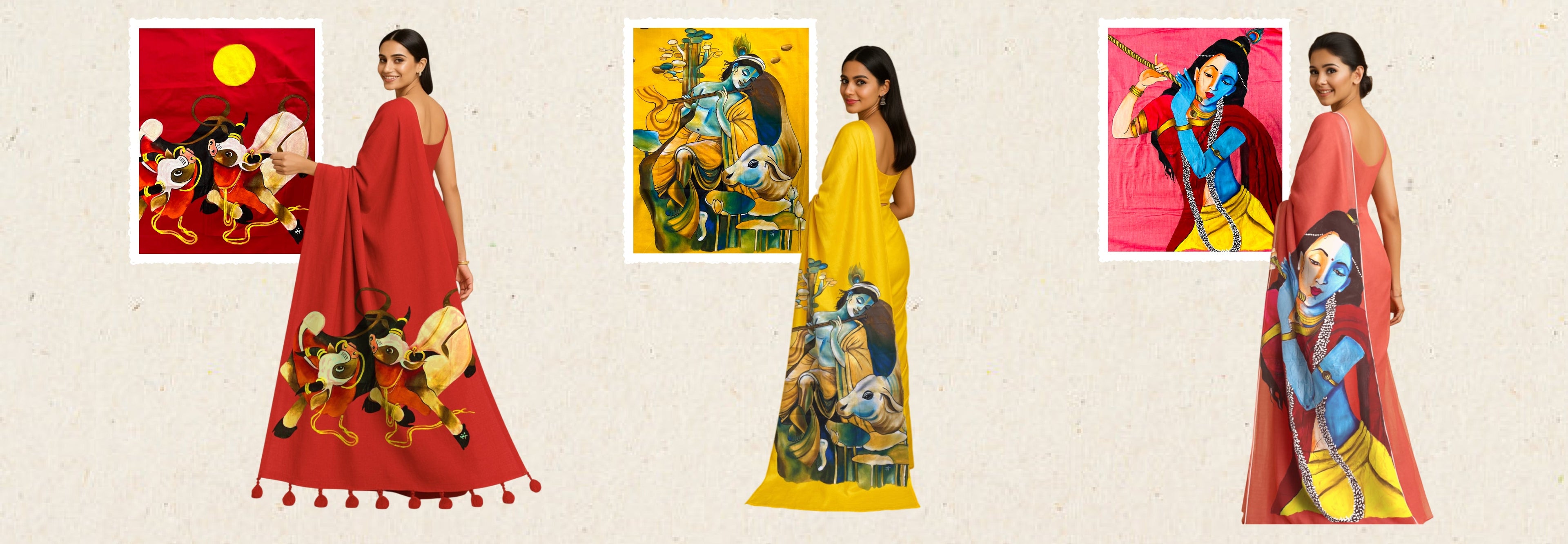 Hand Painted Sarees
