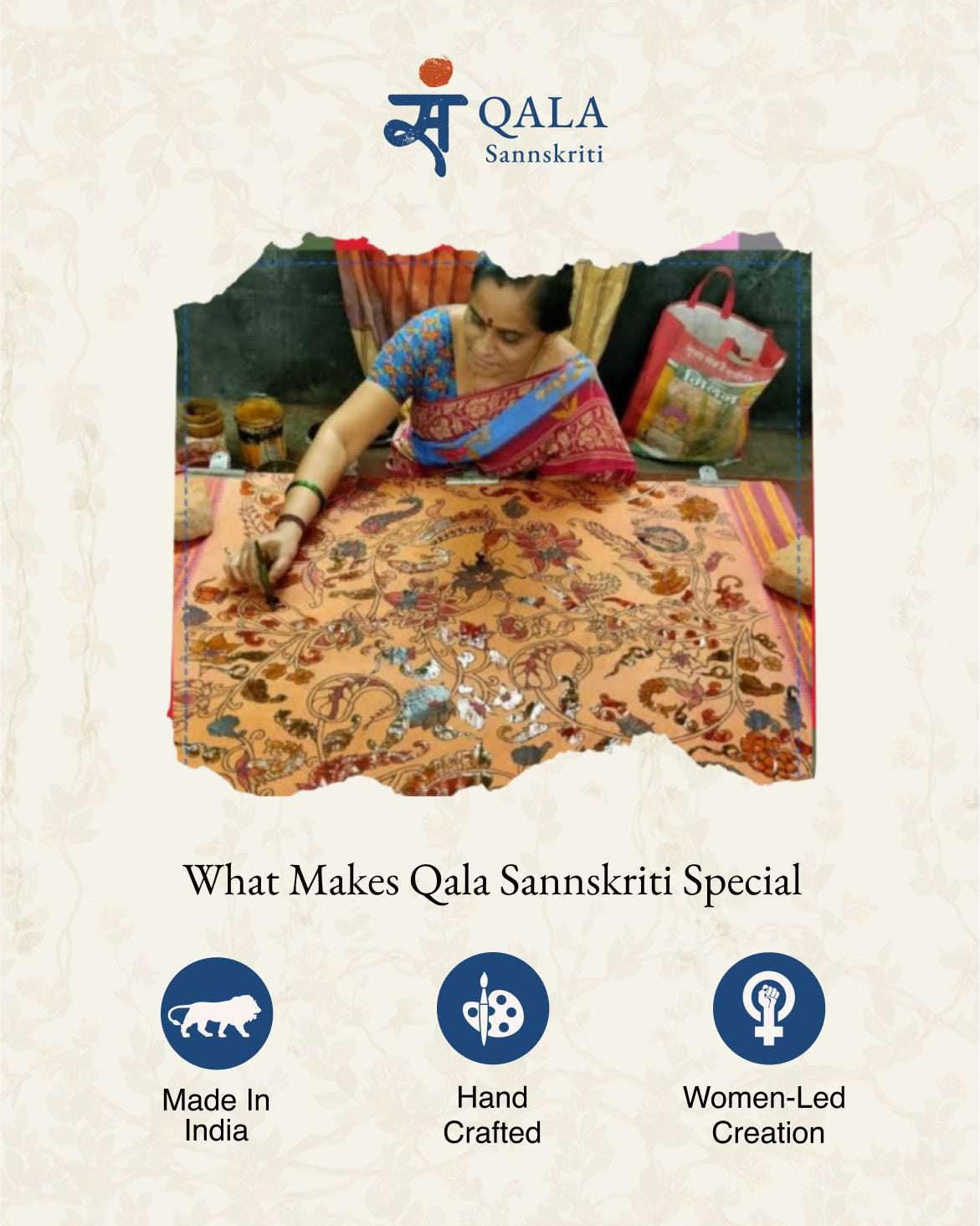 Vermicelli orange mul cotton saree