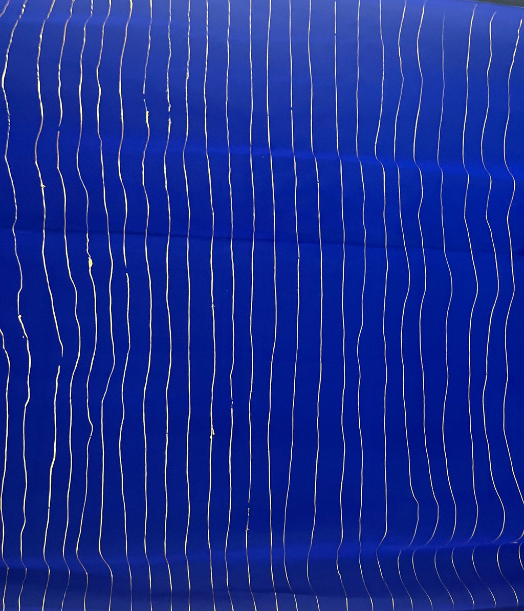 Blue floral georgette saree : Indraneeli Vasant