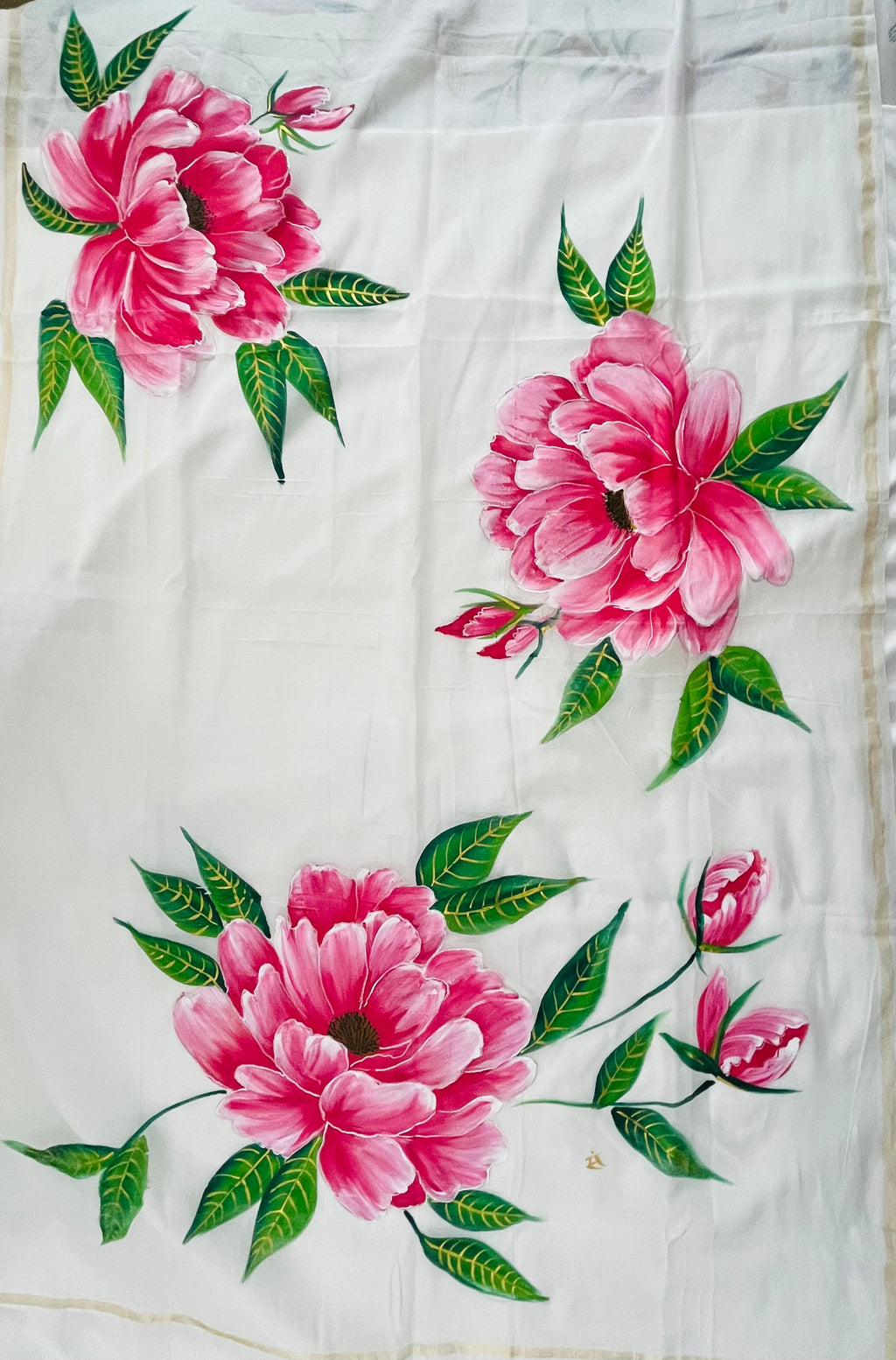 Pure malai chanderi dupatta