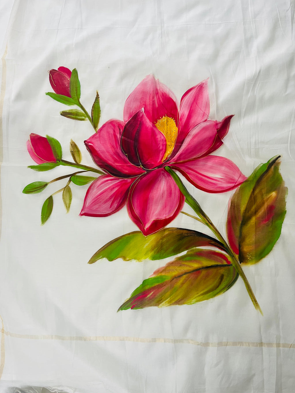 Pure malai chanderi dupatta