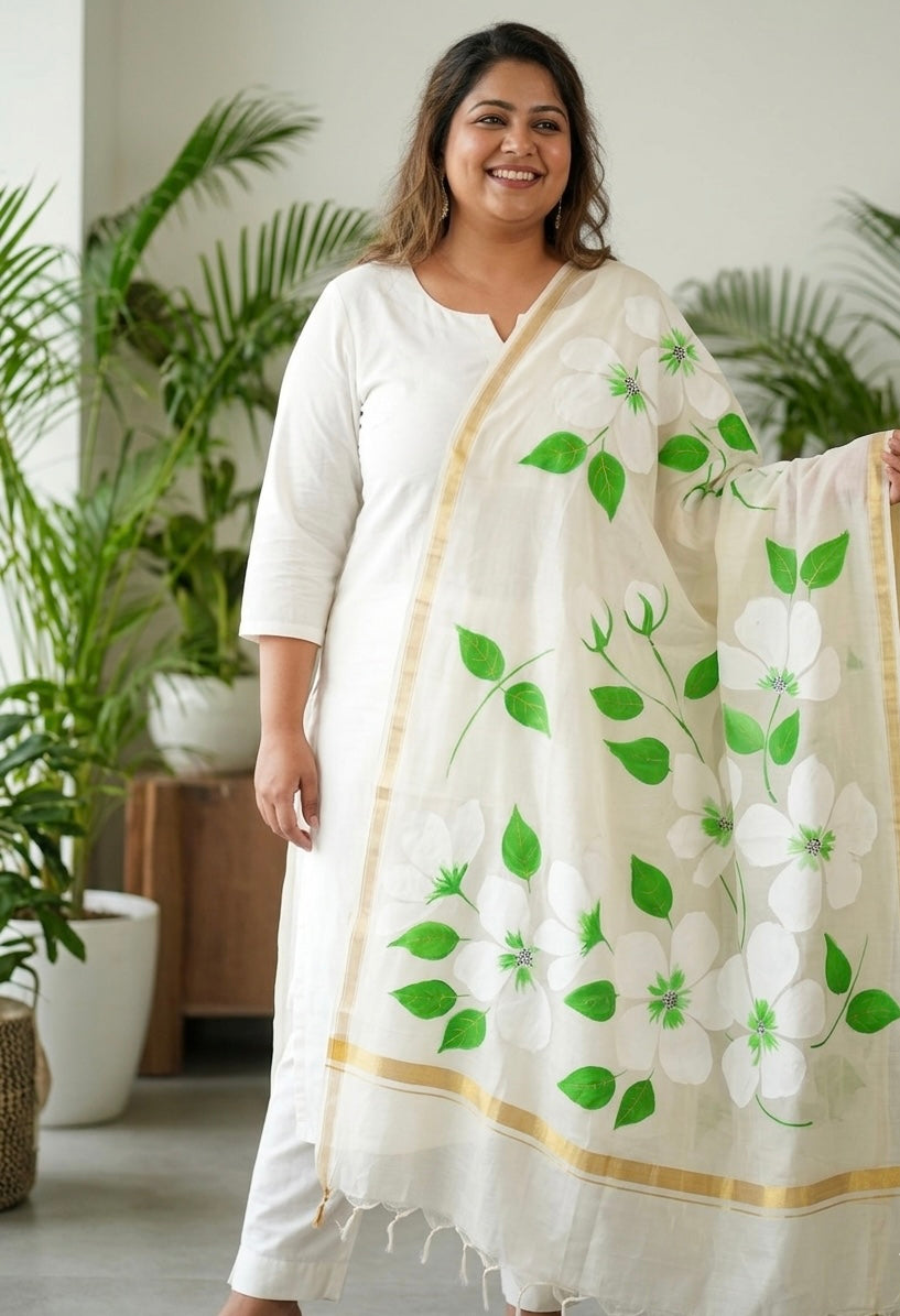 Pure chanderi silk dupatta