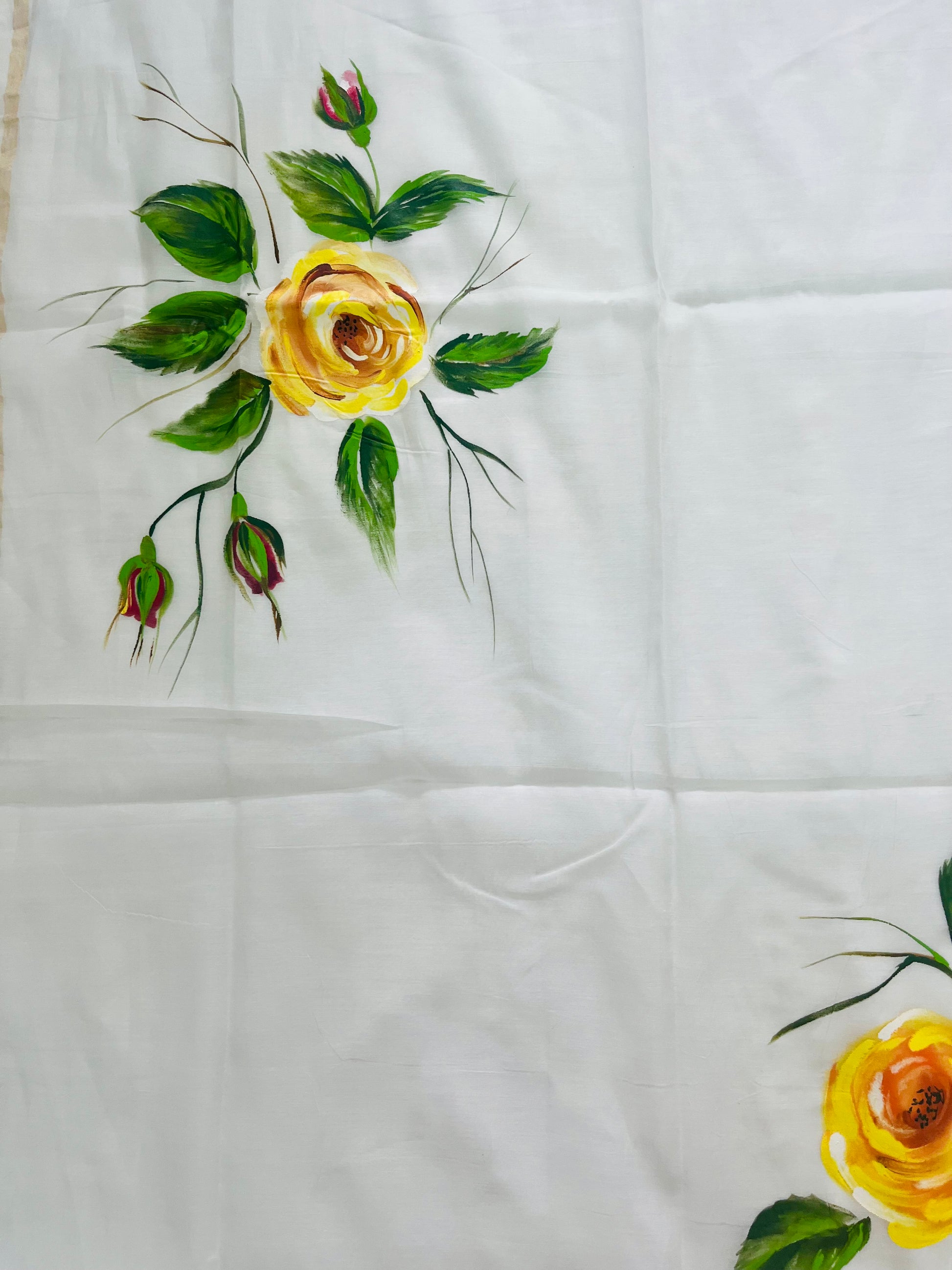 Pure malai chanderi Dupatta : Gulistan-e-sukoon