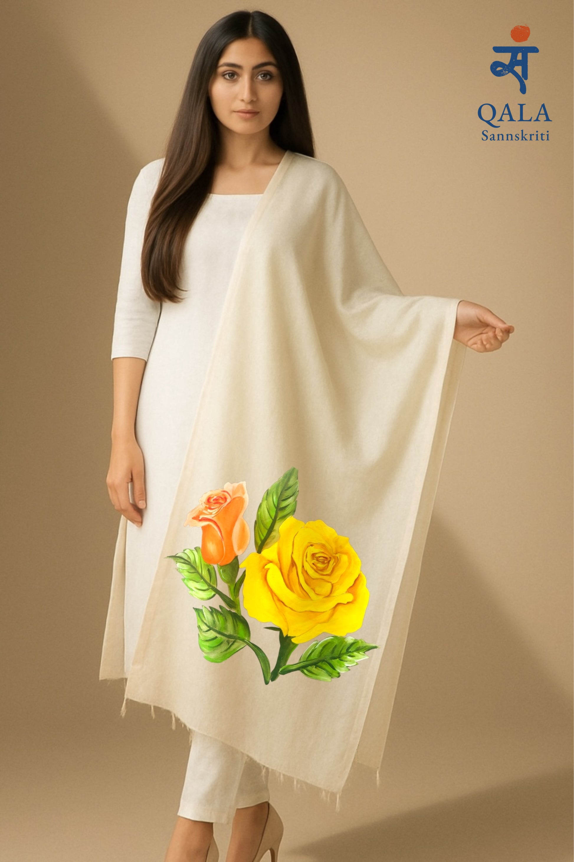White malai chanderi dupatta : Blooms of Bond - A tale of Grace and growth