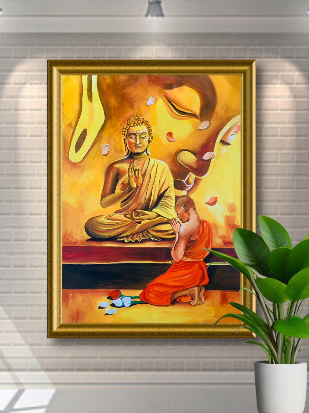 Buddha and his devotee ( monk )