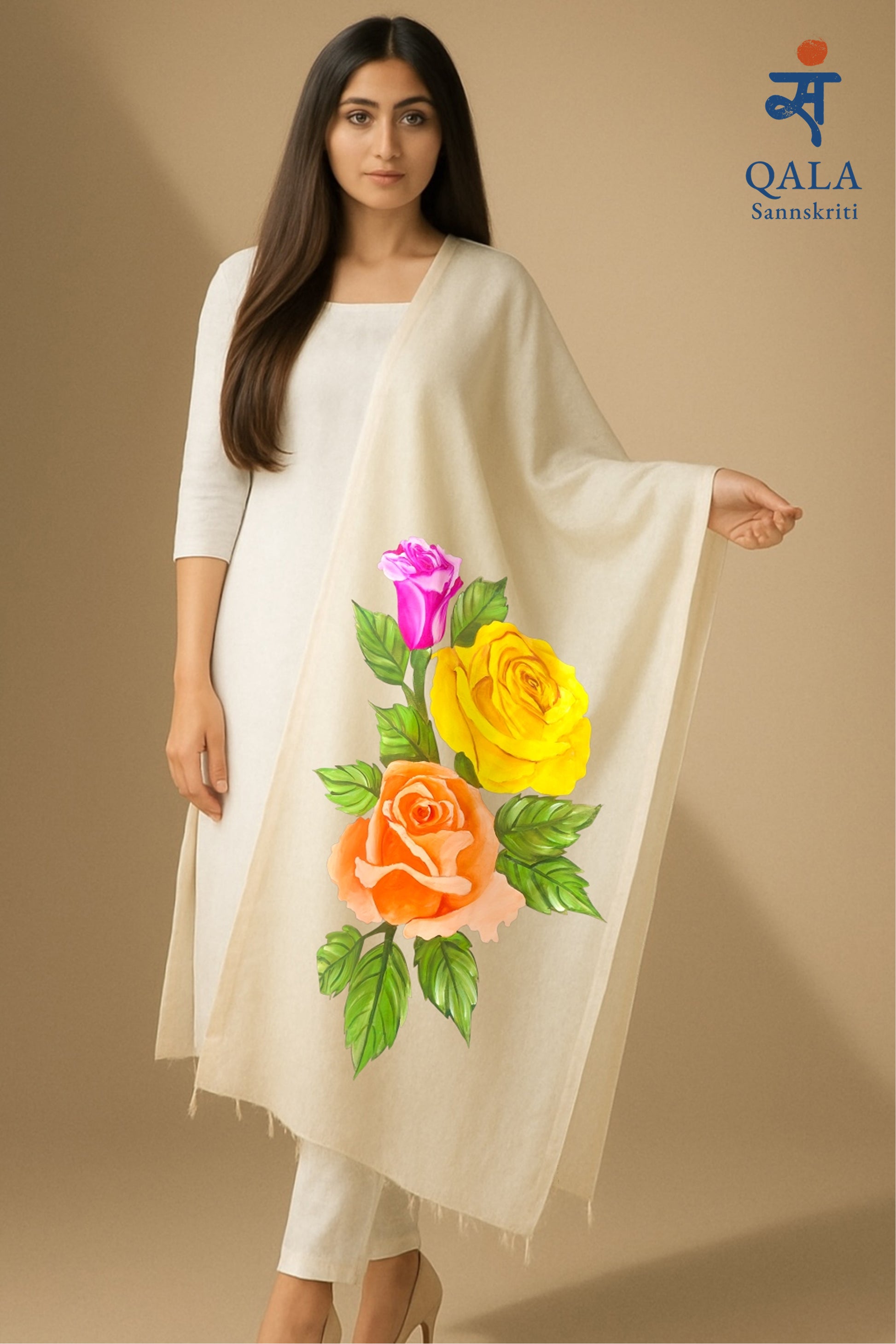 White malai chanderi dupatta : Blooms of Bond - A tale of Grace and growth