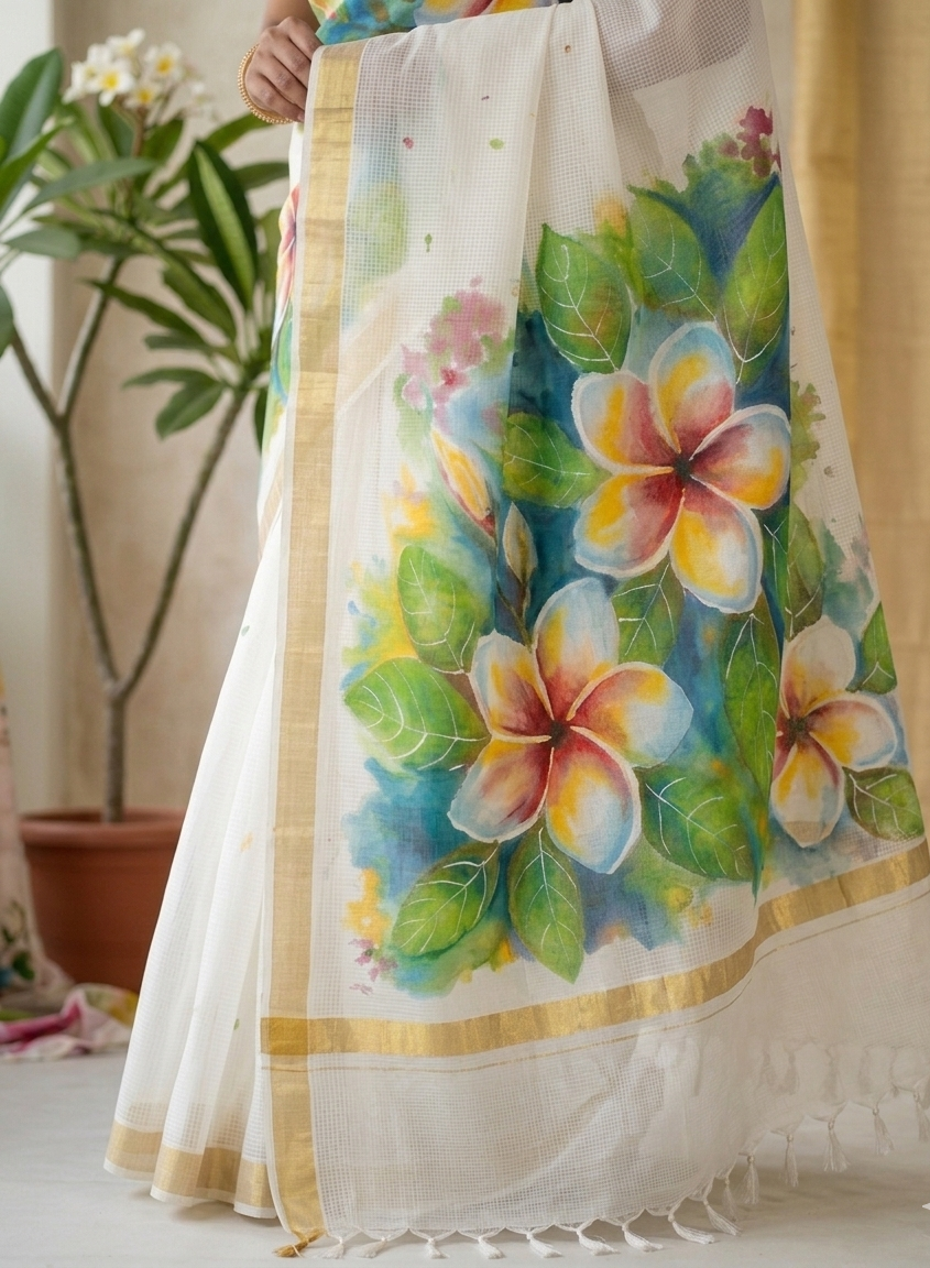 Pure Kota Doria cotton saree : Sugandhika