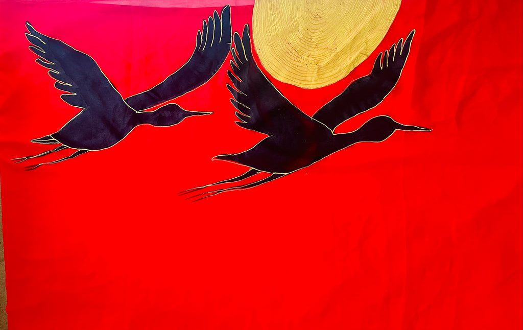 Red georgette saree : Udaan - Wings of Courage