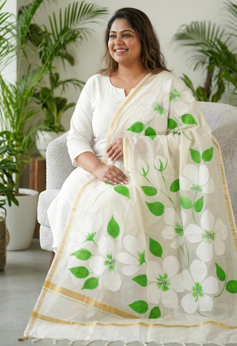 Pure chanderi silk dupatta