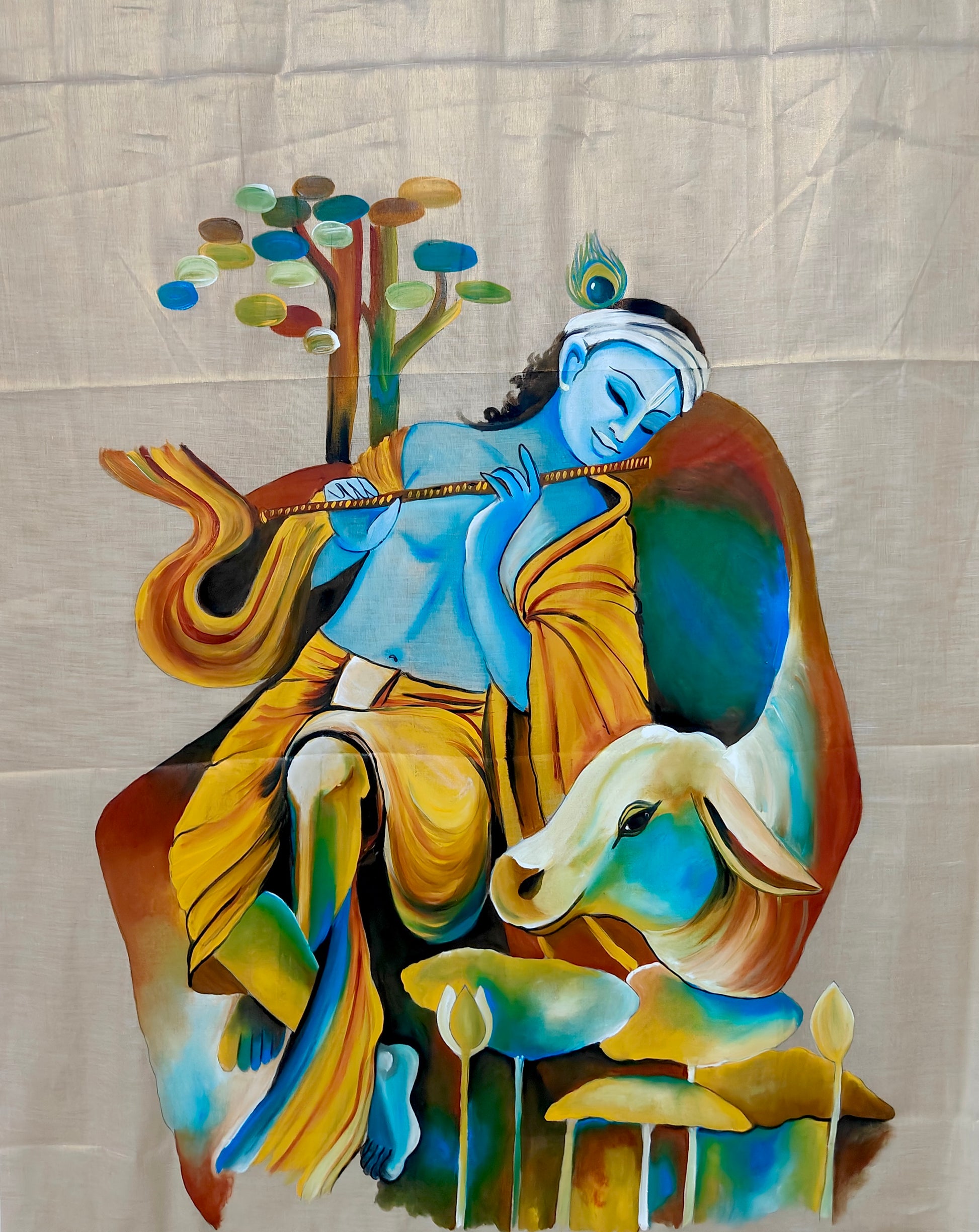 Golden Kerala kasavu tissue saree: Melody of Divinity