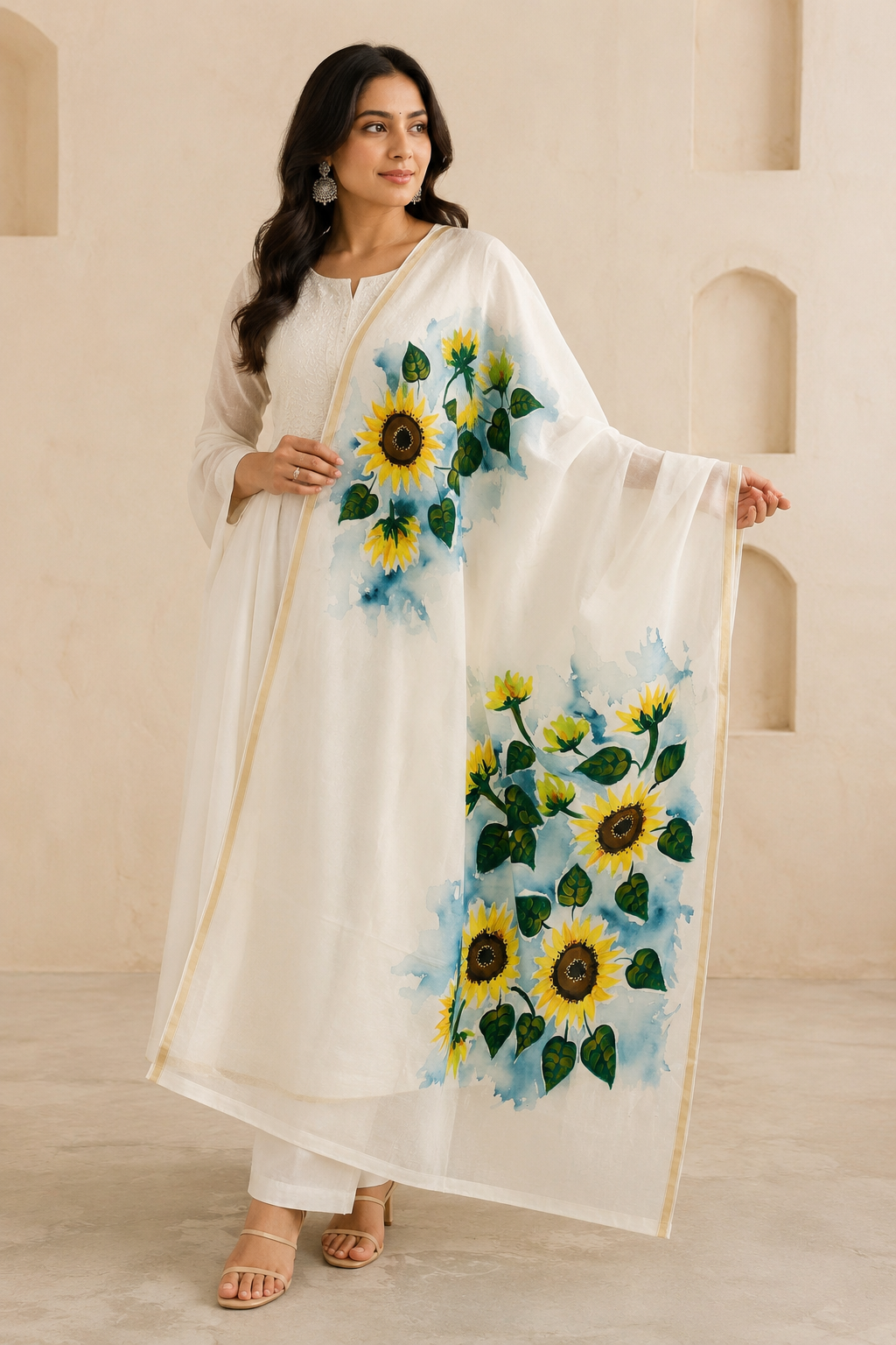 Pure chanderi silk dupatta