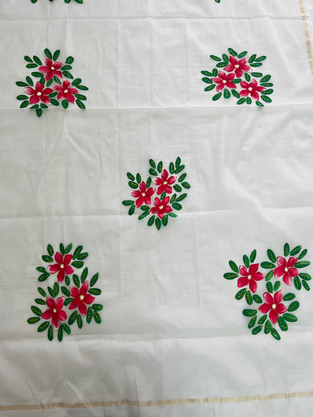 Pure malai chanderi dupatta : Pushp Smriti