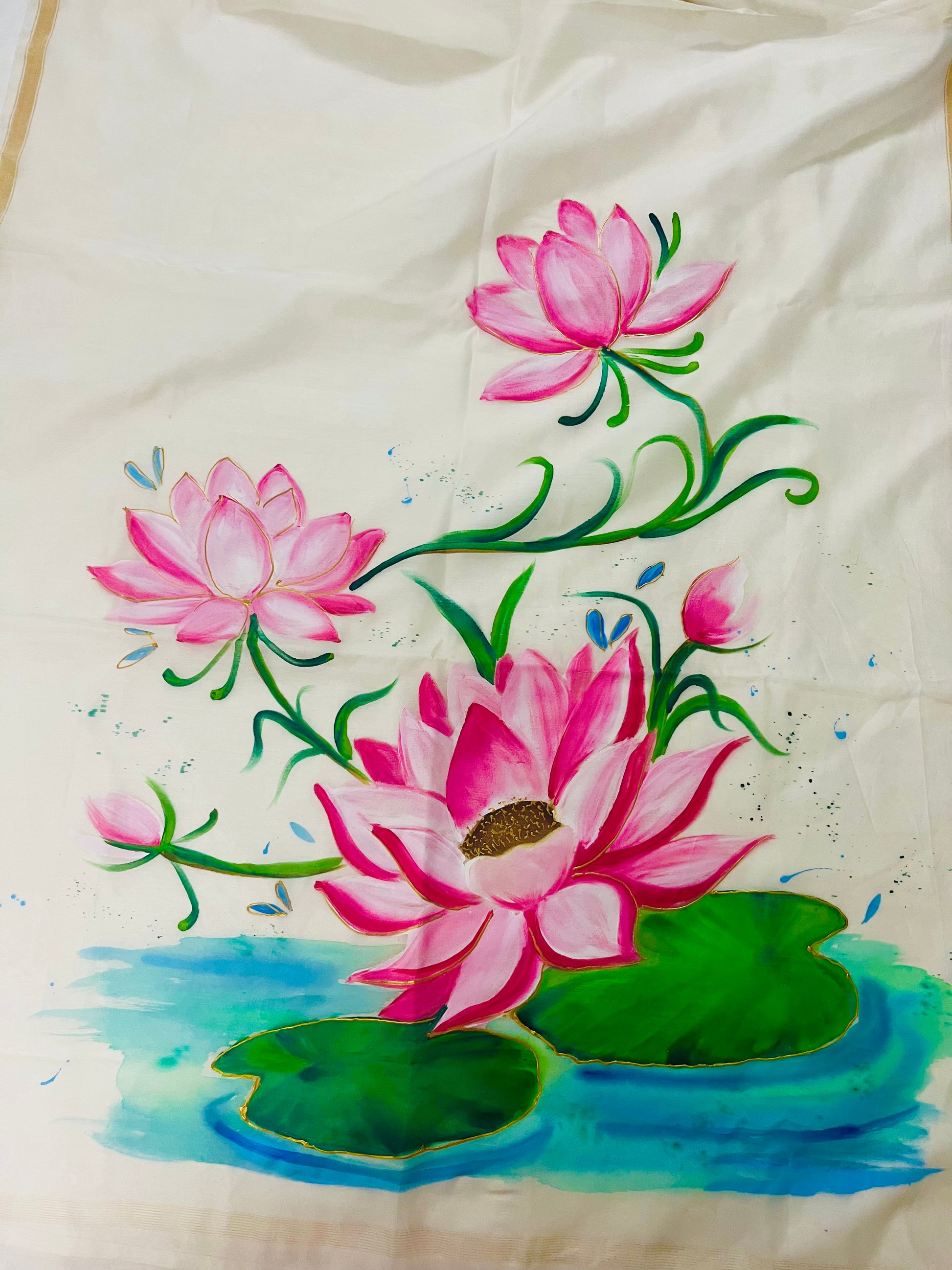 Pure off white chanderi silk dupatta
