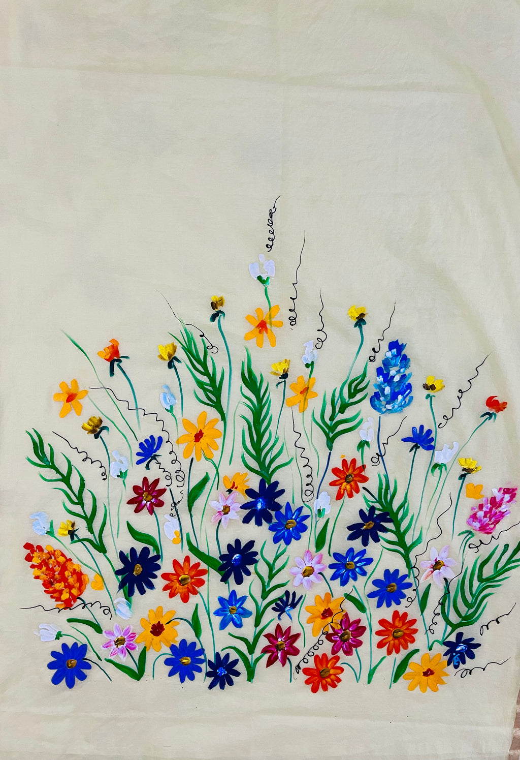 Light yellow pure chanderi dupatta : Whispers of spring”