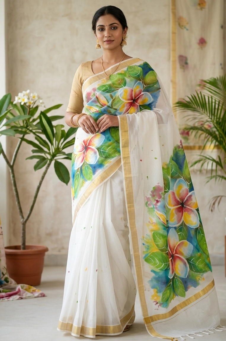 Pure Kota Doria cotton saree : Sugandhika
