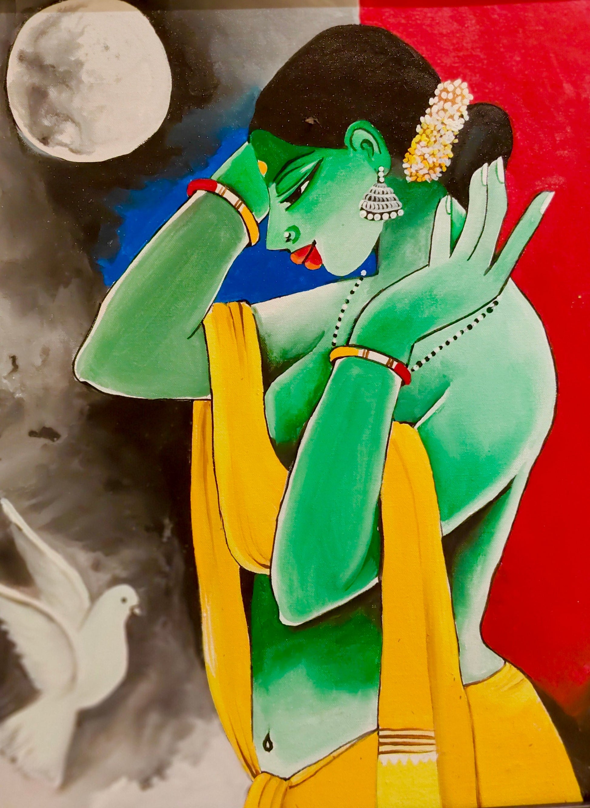 Abstract Indian lady