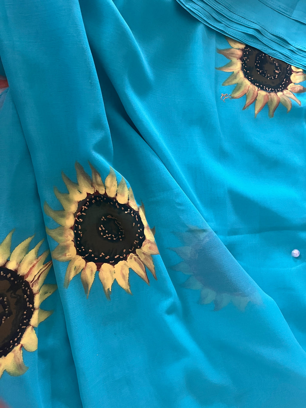 Light blue georgette saree : Surya Saaz