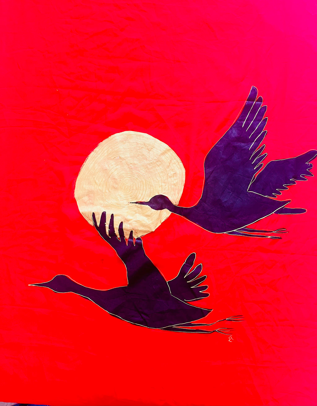 Red georgette saree : Udaan - Wings of Courage