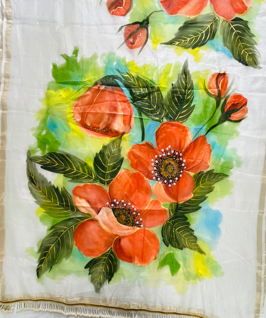 Off white pure Kota silk saree : Pushp Saumya