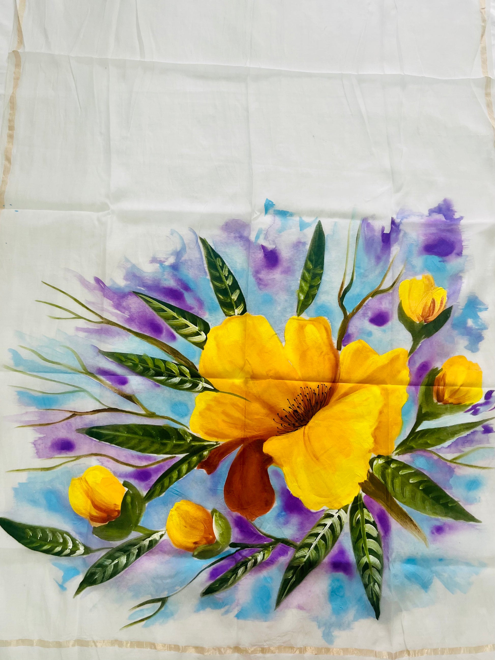 Pure malai chanderi dupatta : Surya Sparsh