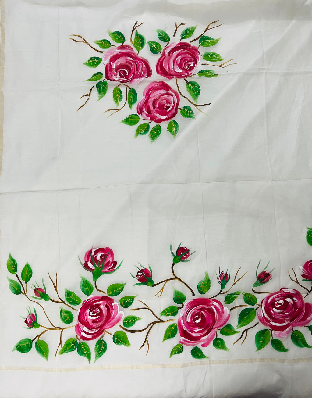 Pure malai chanderi dupatta