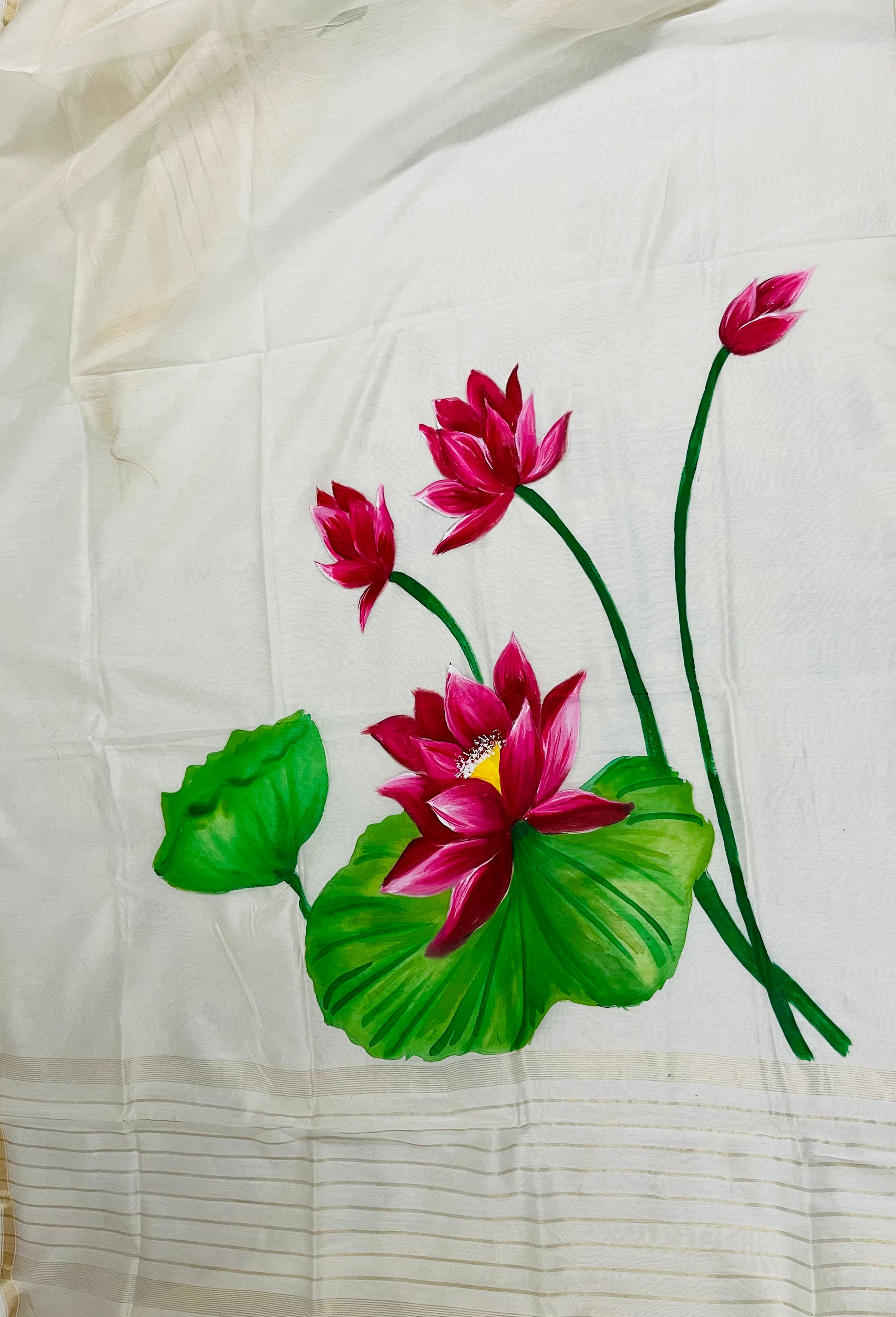 Natural coloured Pure chanderi dupatta