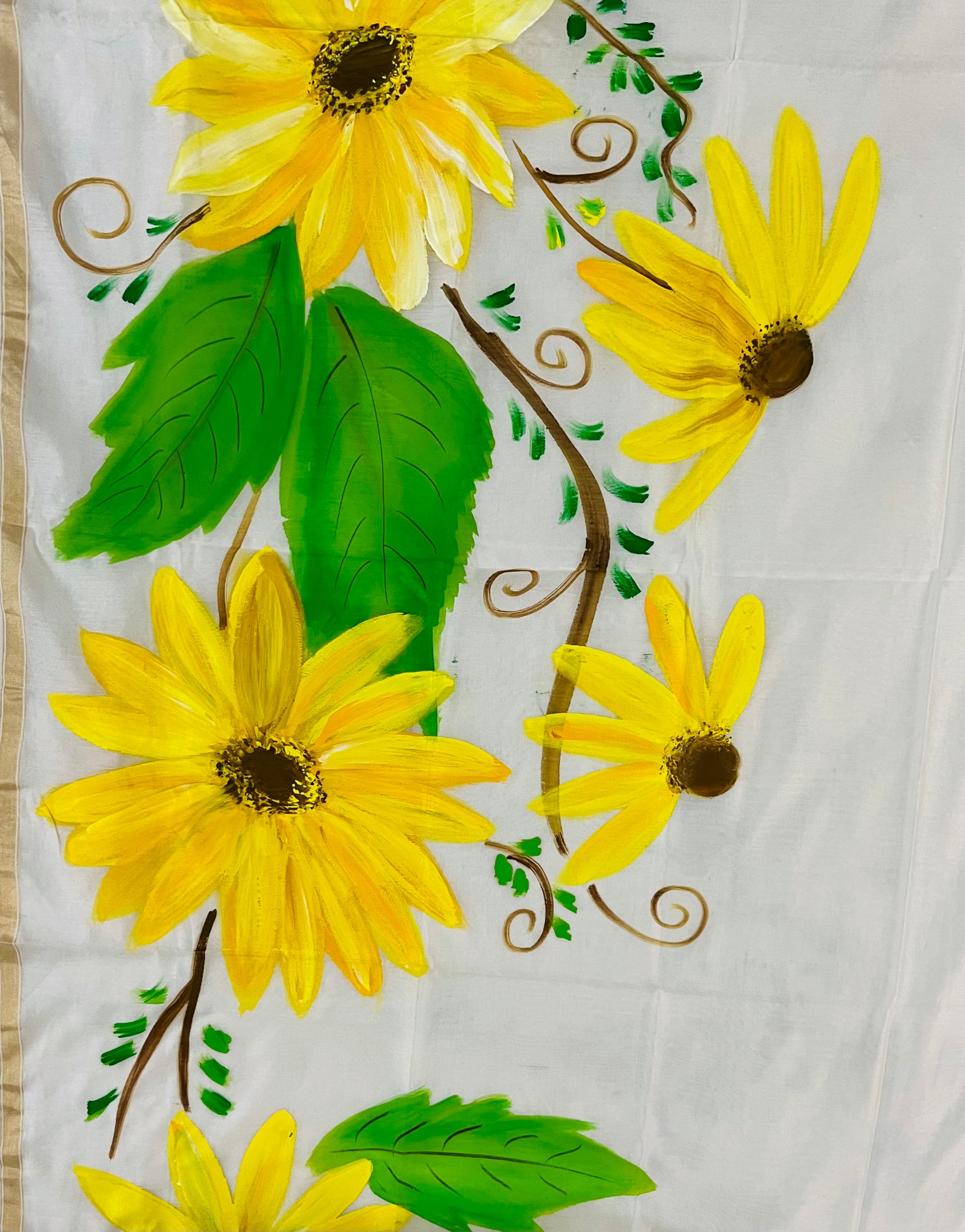 Natural coloured pure chanderi dupatta “Sunshine in threads”