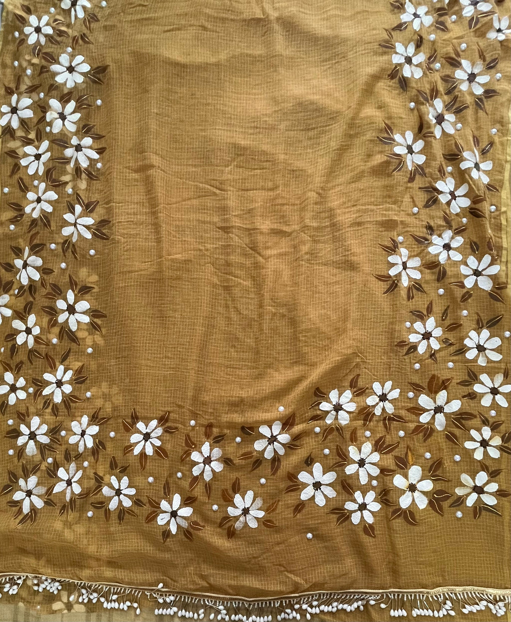 Mustard pure cotton Kota Doria saree : Dhara ki Komal Muskaan