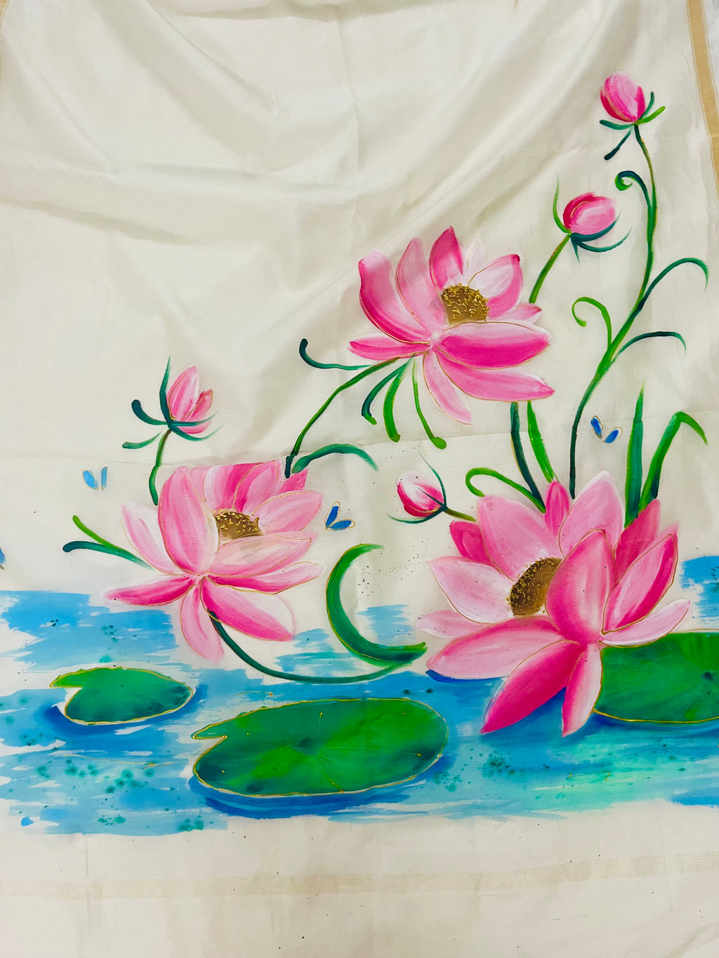 Pure off white chanderi silk dupatta