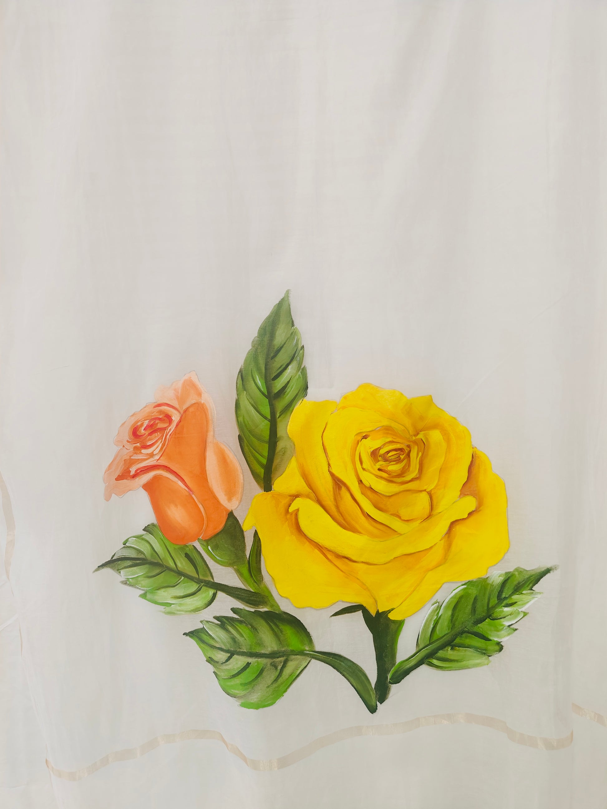 White malai chanderi dupatta : Blooms of Bond - A tale of Grace and growth
