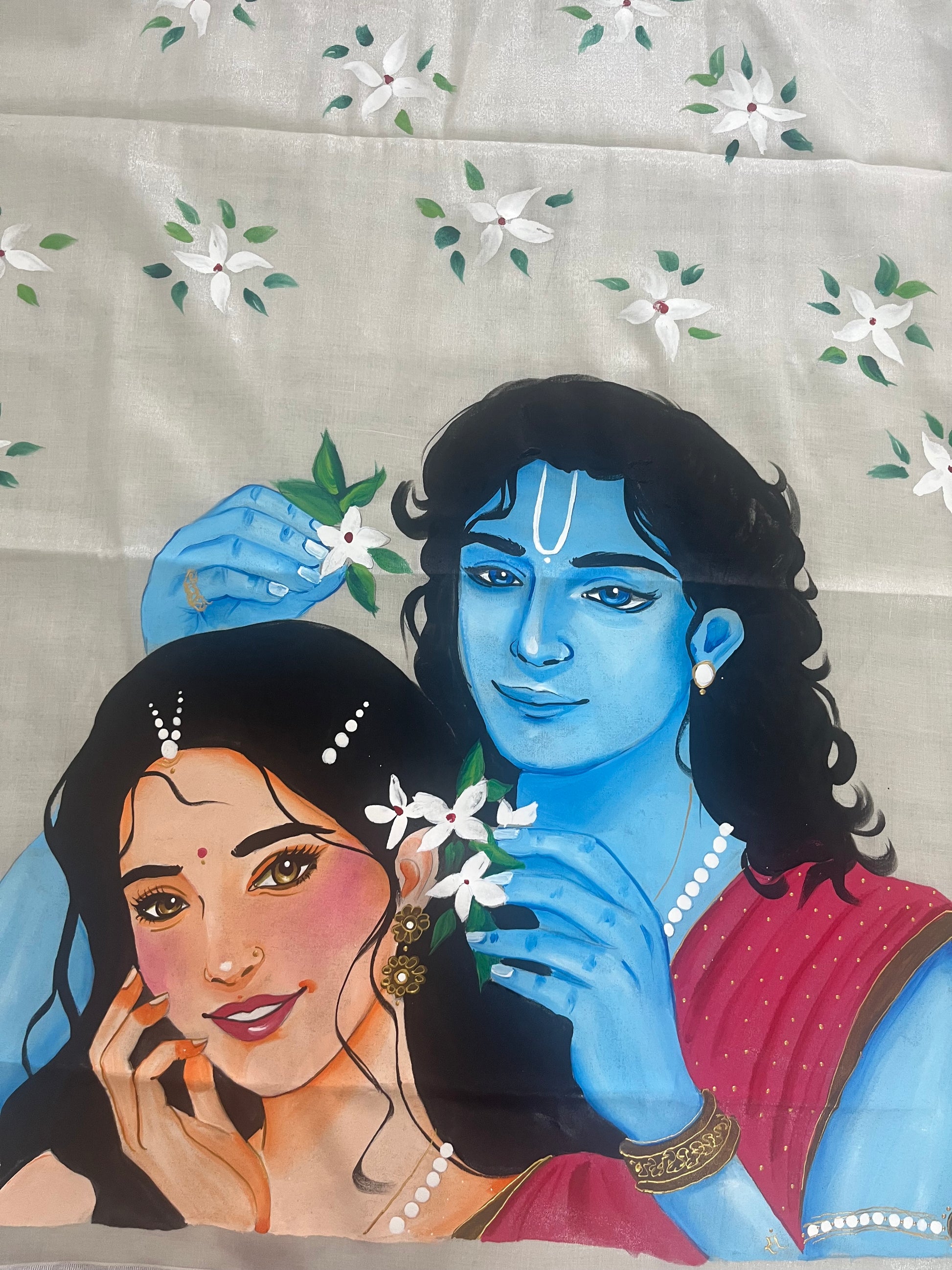 White ( silver ) Kerala tissue saree : Whispers of eternal love
