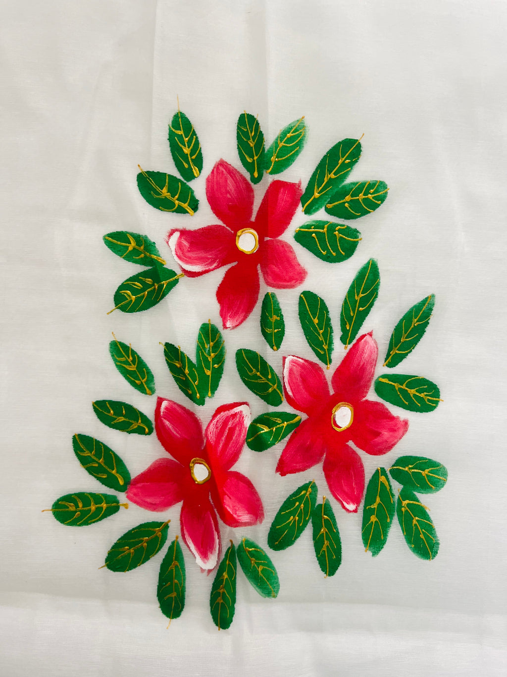 Pure malai chanderi dupatta : Pushp Smriti