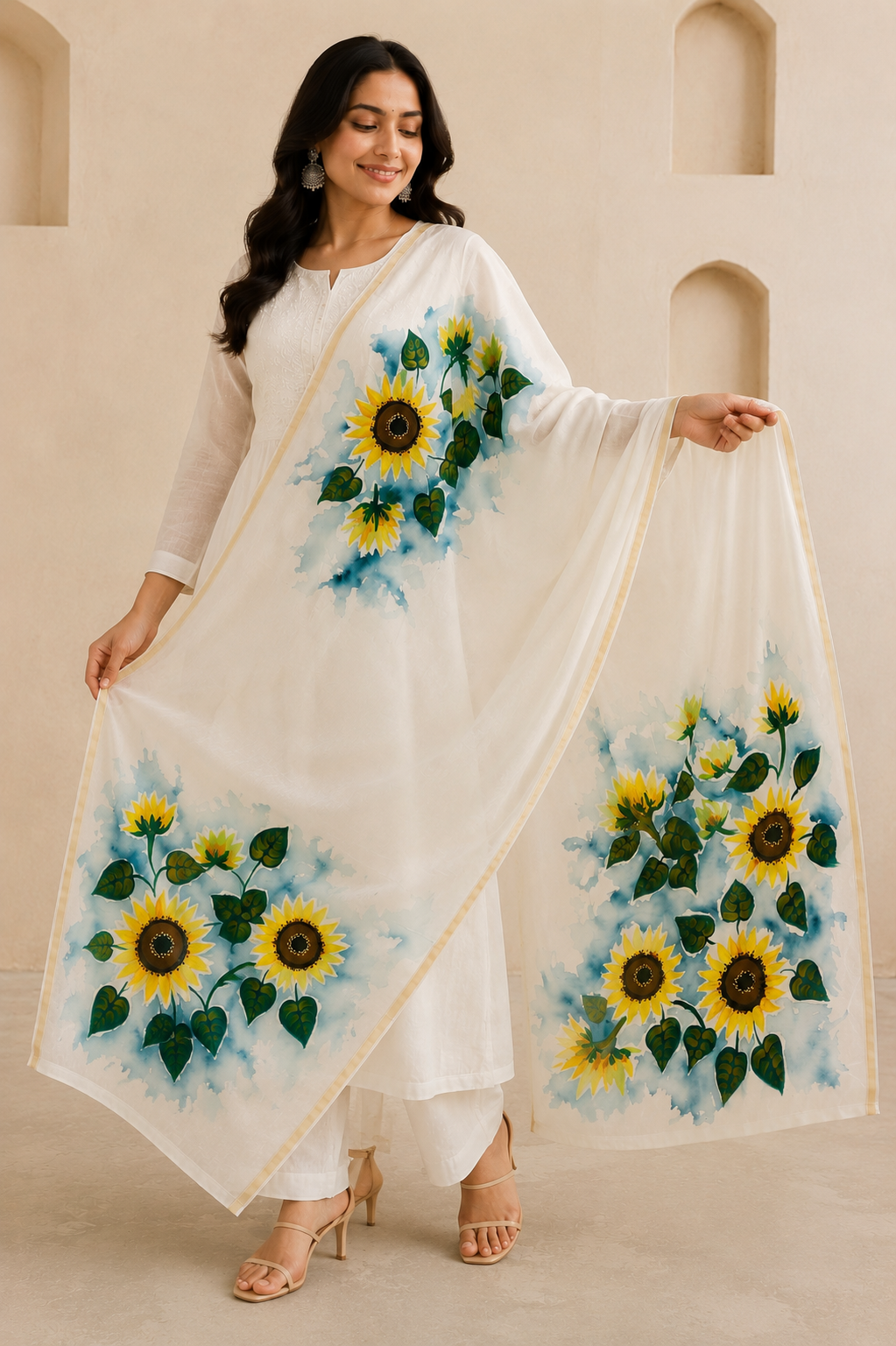 Pure chanderi silk dupatta