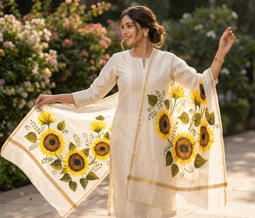 Pure chanderi silk dupatta