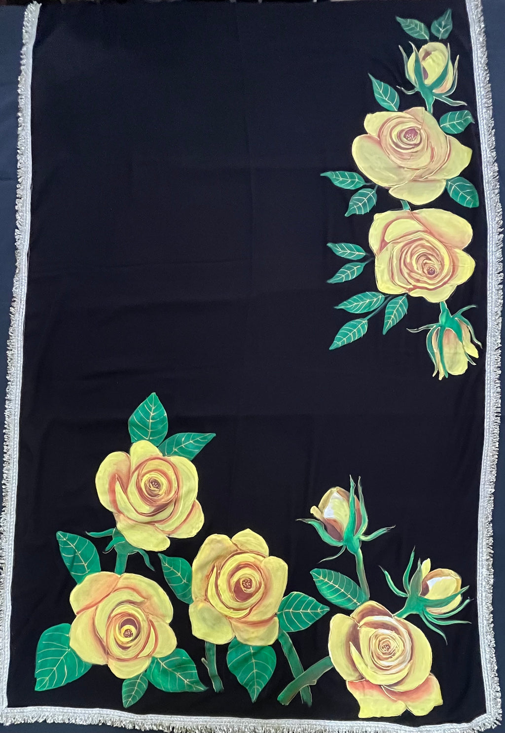 Black georgette saree
