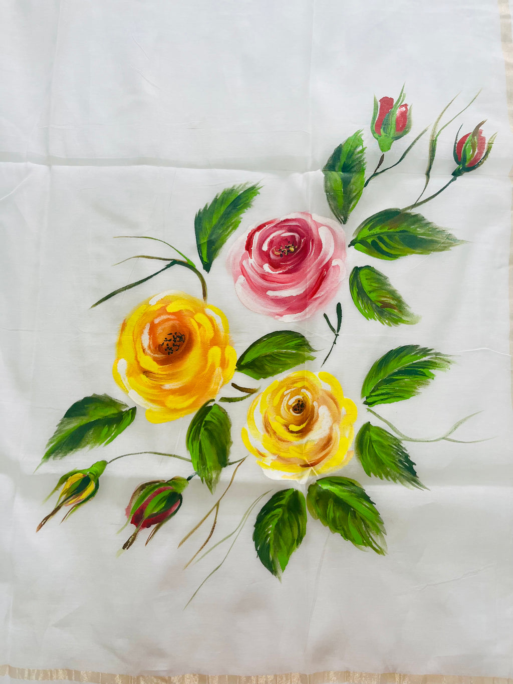 Pure malai chanderi Dupatta : Gulistan-e-sukoon