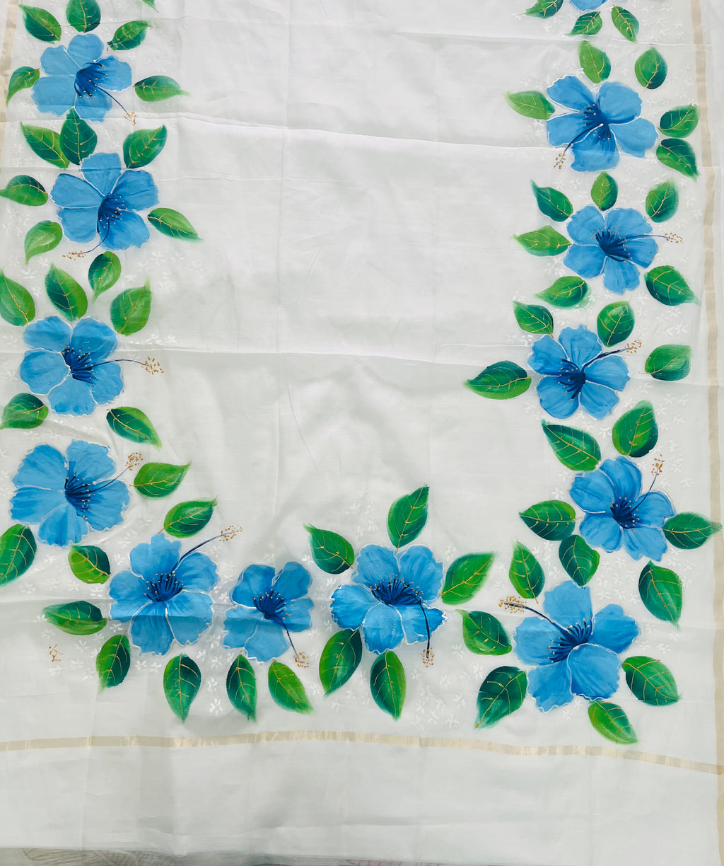 Pure malai chanderi dupatta : Neelabari