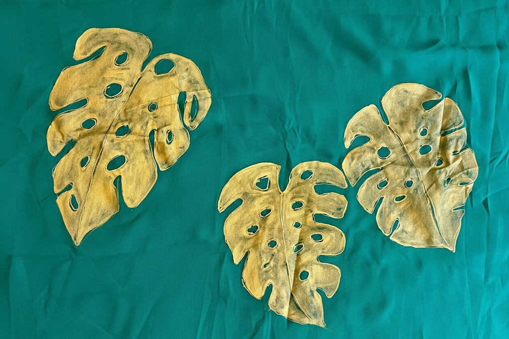 Turquoise georgette saree