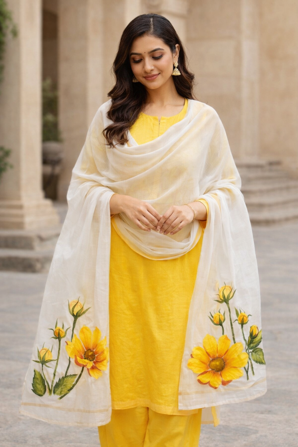 Pure malai chanderi dupatta : Suvarna Suraj