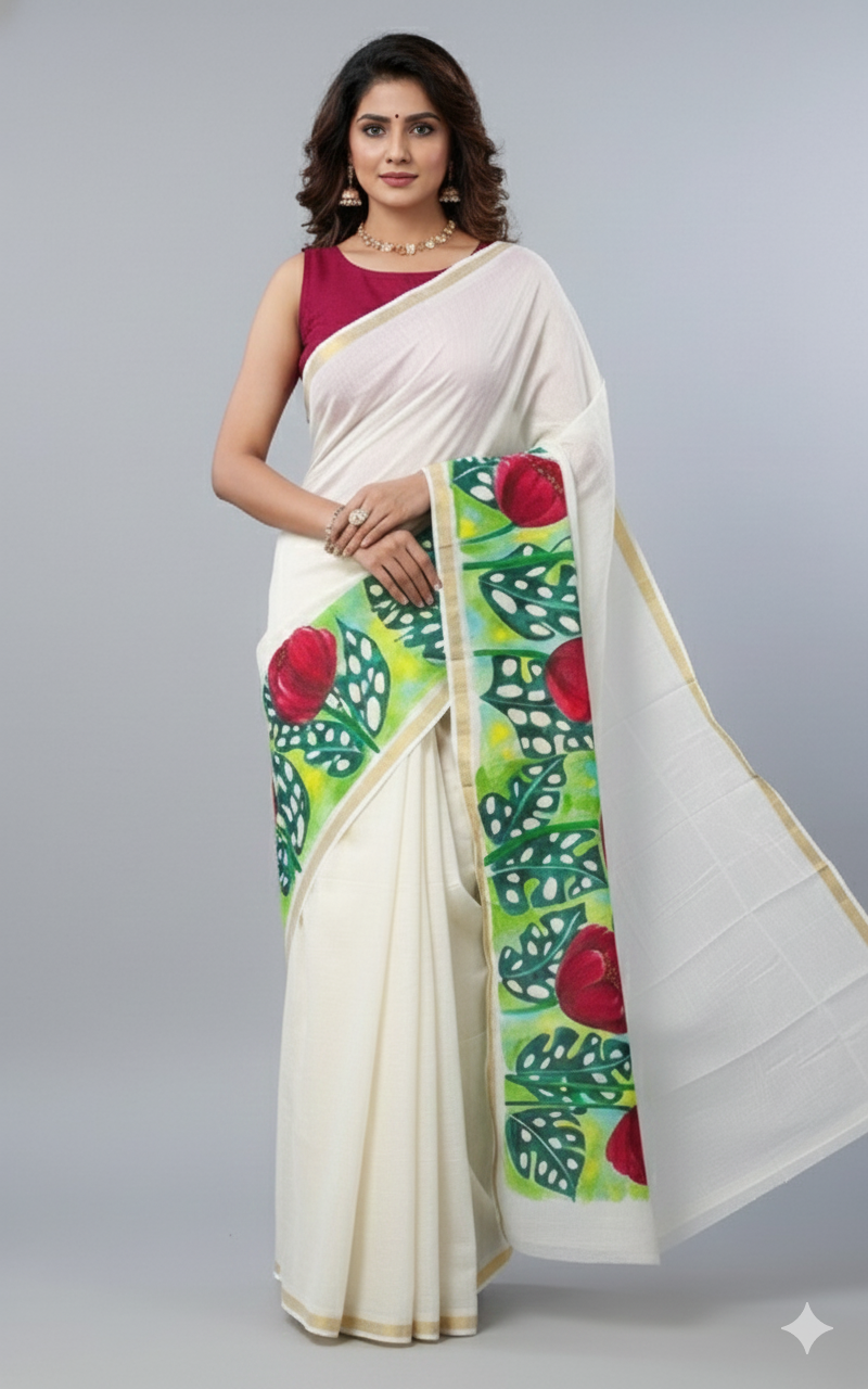 Pure cotton Kota Doria saree : Prakriti Rekha