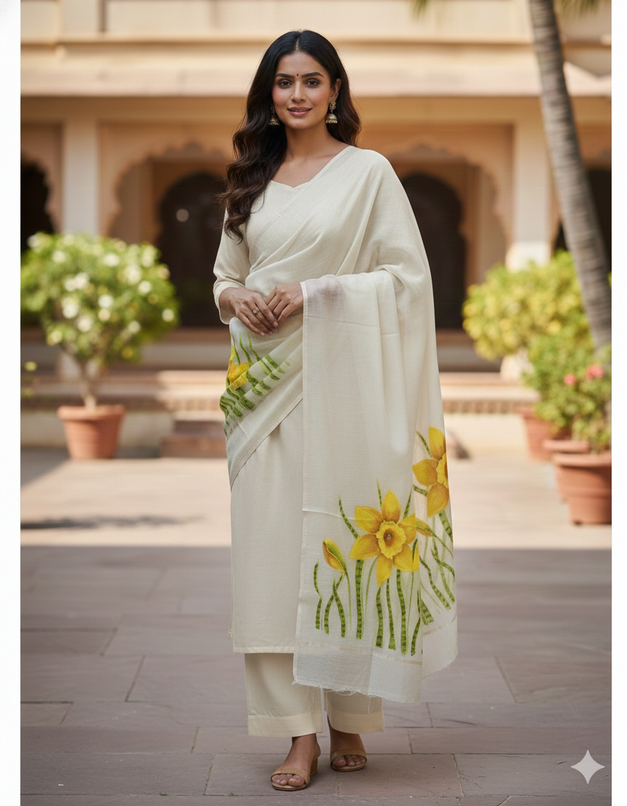 Pure malai chanderi dupatta: Bloom after the storm