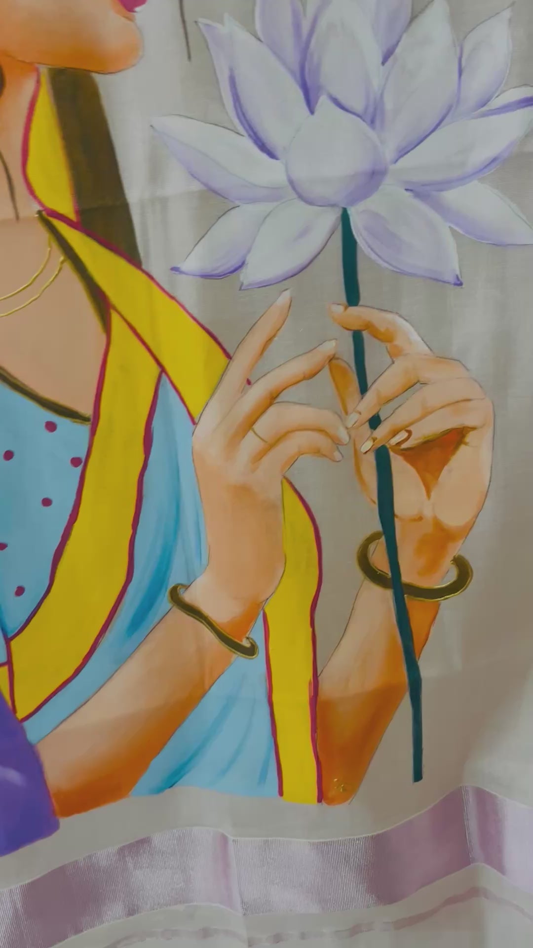 Light pink Kerala tissue saree : Whispers of serenity